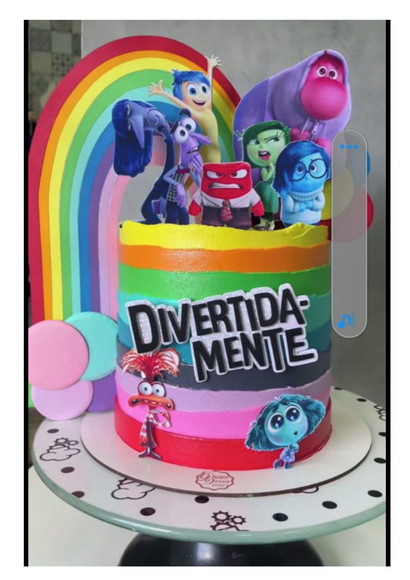 Arquivo de Corte Topo de Bolo Divertidamente 2