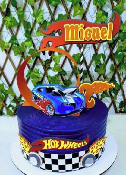 Arquivo de Corte Topo de Bolo Hot Wheels