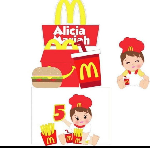 Arquivo de Corte Topo de Bolo Mc Donalds