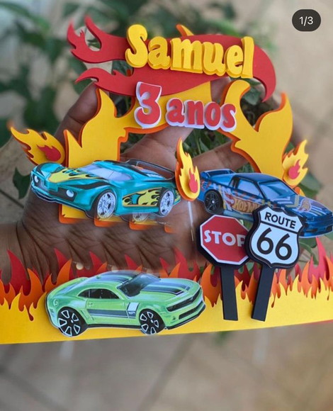Arquivo de Corte Topo de Bolo Hot Wheels