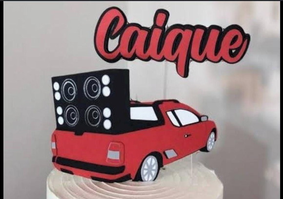 Arquivo de Corte Topo de Bolo Carro de Som