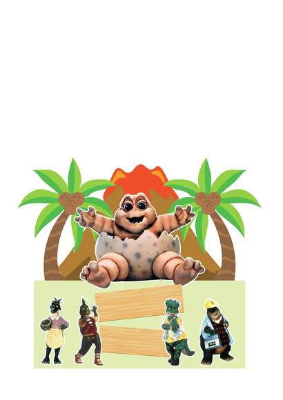 Arquivo de Corte Topo de Bolo Familia Dinossauro