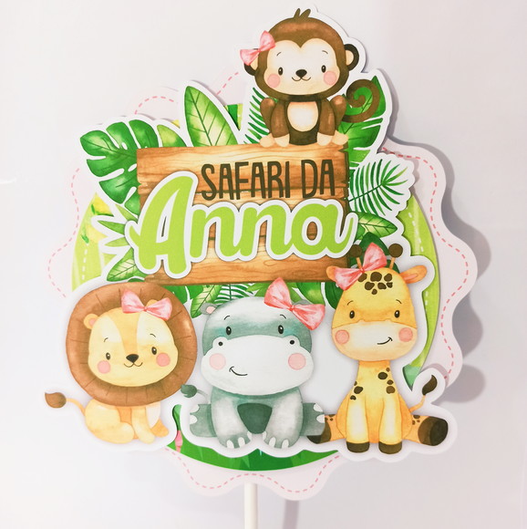 Arquivo de Corte Topo de Bolo Safari Cute