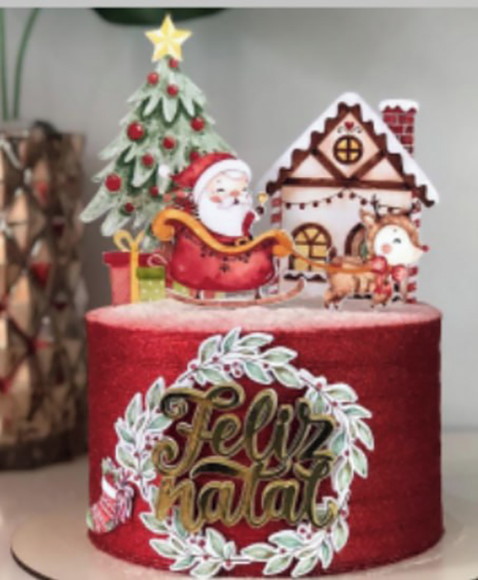 Arquivo de Corte Topo de Bolo Natal