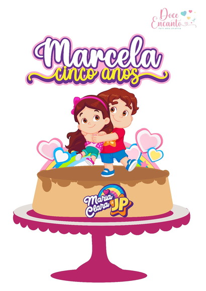 Arquivo de Corte Topo de Bolo Maria Clara e Jp