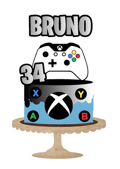 Arquivo de Corte Topo de Bolo Video Game