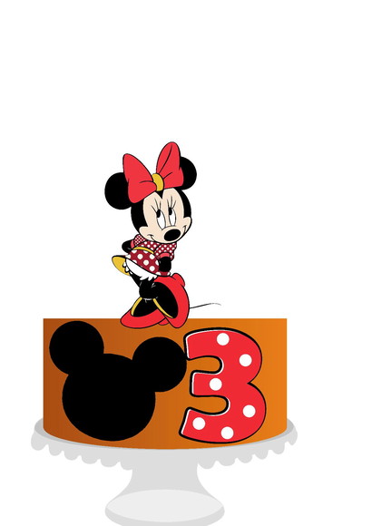 Arquivo de Corte Topo de Bolo Minnie