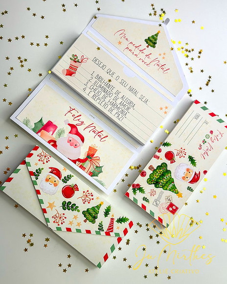 Arquivo de Corte Cartinha Papai Noel