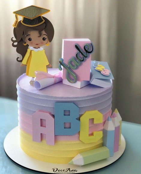 Arquivo de Corte Topo de Bolo Formatura Abc