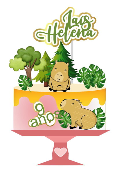 Arquivo de Corte Topo de Bolo Capivara