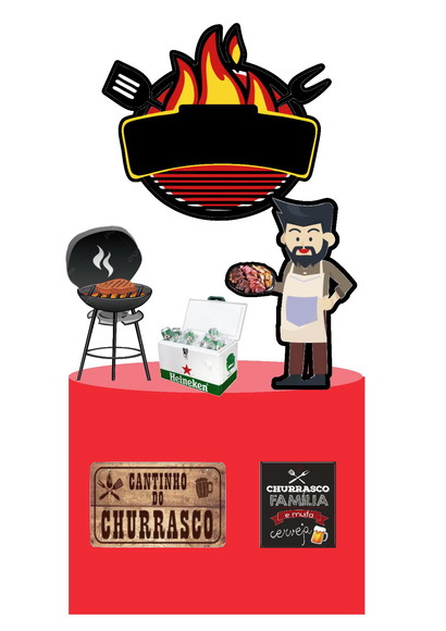 Arquivo de Corte Topo de Bolo Churrasco