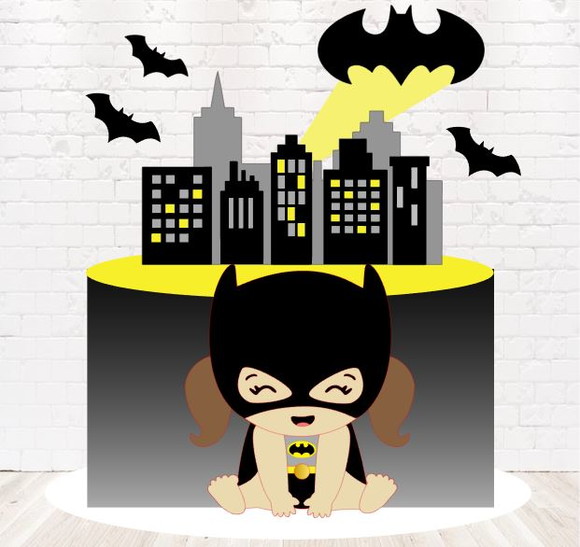 Arquivo de Corte Topo de Bolo Batman Menina