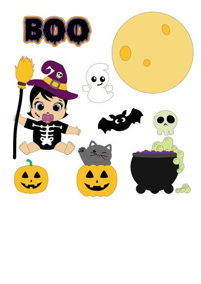 Arquivo de Corte Topo de Bolo Halloween