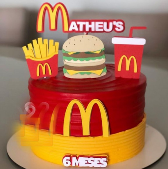 Arquivo de Corte Topo de Bolo Mc Donalds
