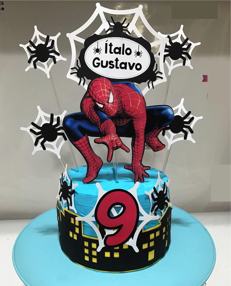 Arquivo de Corte Topo de Bolo Homem Aranha
