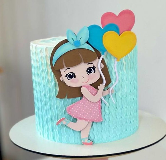 Arquivo de Corte Topo de Bolo Menina