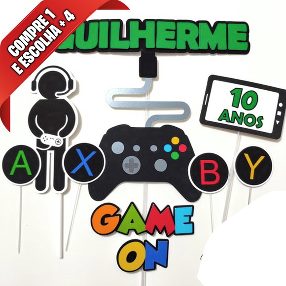 Arquivo de Corte Topo de Bolo Video Game