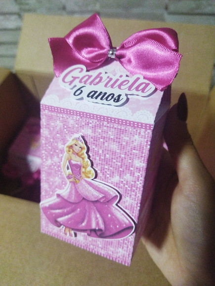 Caixa Milk Barbie Girl Lembrancinha