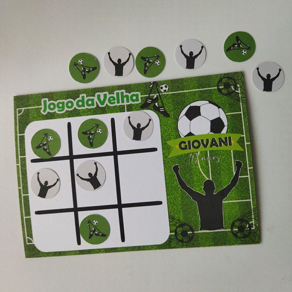 Jogo da Velha Lembrancinha Personalizada Futebol