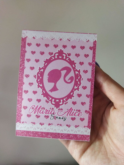 Lembrança Personalizada Bloquinho Barbie