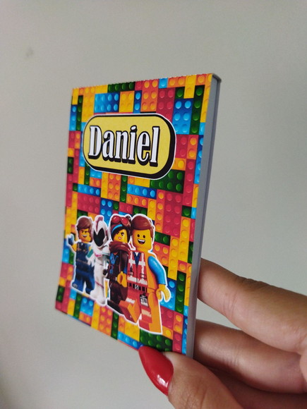 Lembrança Personalizada Bloquinho Lego - Imagem 2