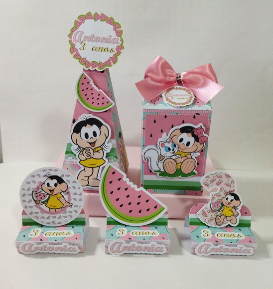 Kit Festa Magali Rosa 45 Itens Lembrancinhas