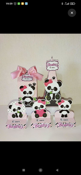 Kit Festa Urso Panda Lembrancinhas