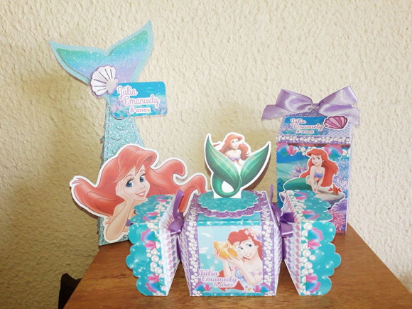 Kit Festa Pequena Sereia 50 Itens Lembrancinhas