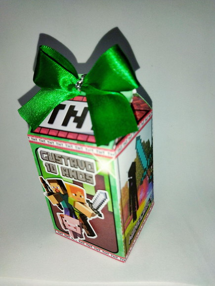Caixa Milk Minecraft Lembrancinha