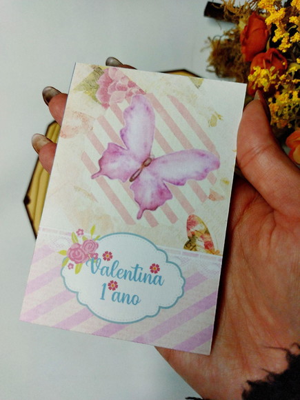 Lembrança Personalizada Bloquinho Jardim Das Borboletas