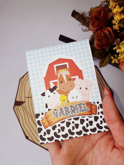 Lembrança Personalizada Bloquinho Fazendinha