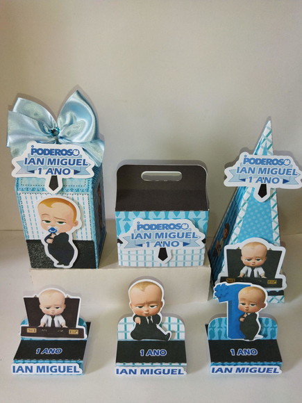 Kit Festa: 40 Lembrancinhas Personalizadas Poderoso Chefinho