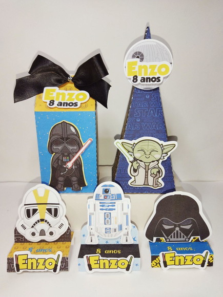 Kit festa star wars 30 itens lembrancinhas