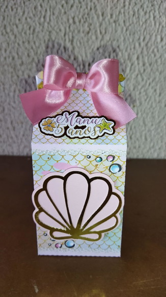 Caixa milk fundo do mar, sereia candy menina lembrancinha