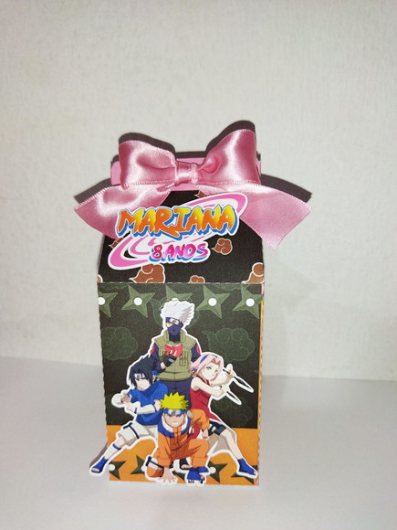 Caixa milk Naruto lembrancinha
