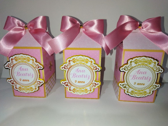 Caixa milk realeza, princesa lembrancinha