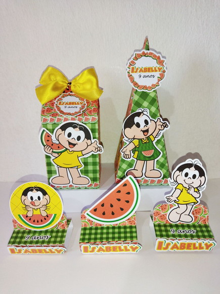 Kit festa magali 30 itens lembrancinhas