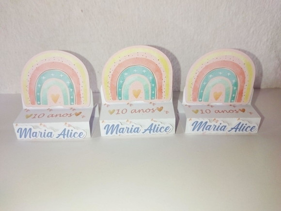 Kit festa arco íris boho 30 itens lembrancinhas - Imagem 4