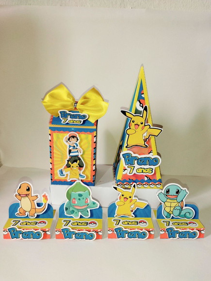 Kit Festa: 30 Lembrancinhas Personalizadas Pokémon