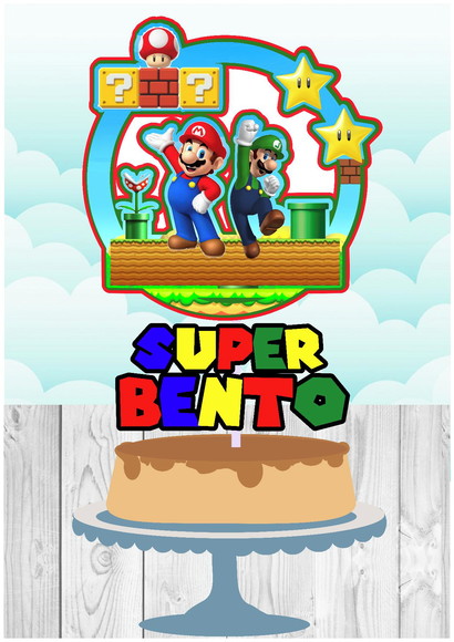 Topo de Bolo Super Mario