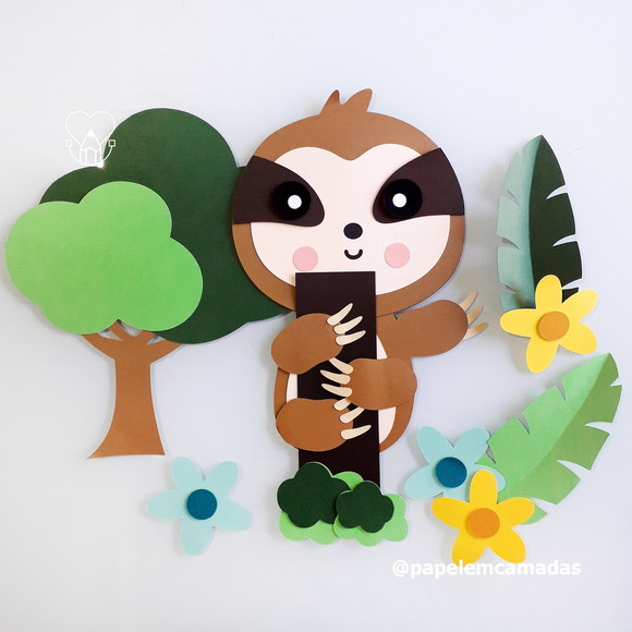Topo de Bolo Bicho Preguiça