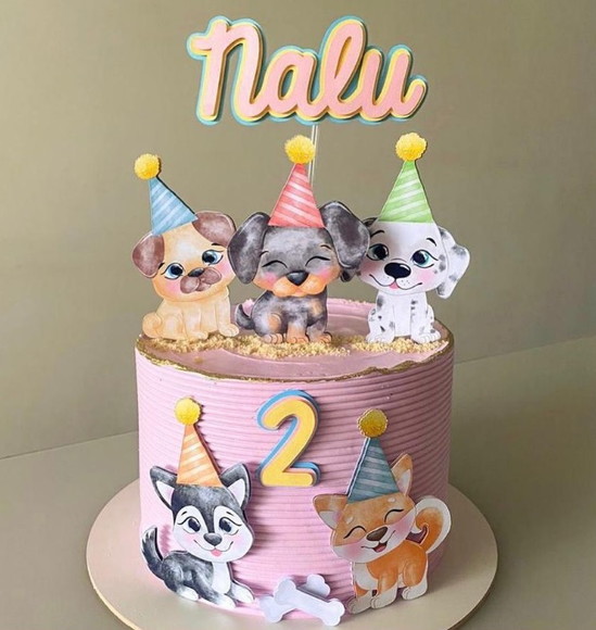 Topo de Bolo Cachorrinhos