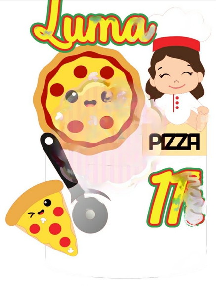Topo de Bolo Pizza