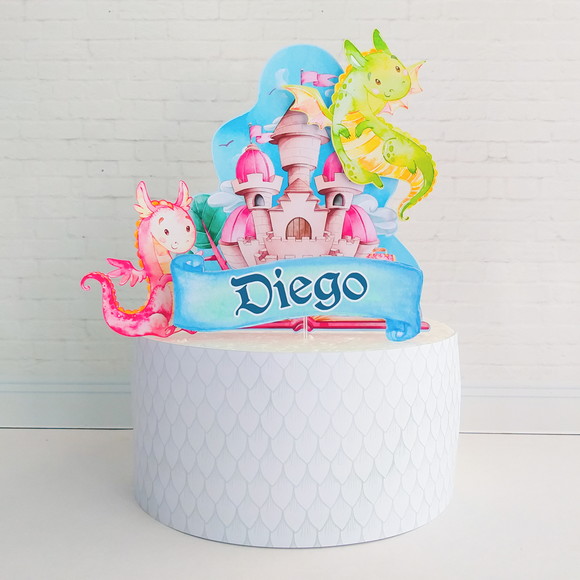 Topo de Bolo Dragões