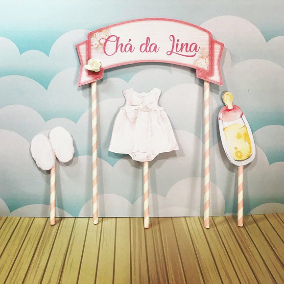 Topo de Bolo Chá de Bebe