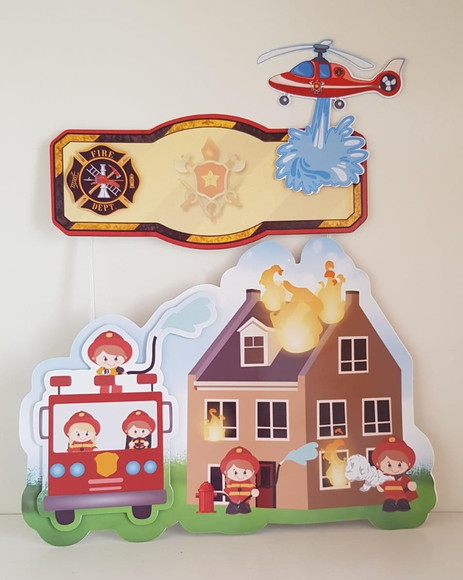 Topo de Bolo Bombeiro