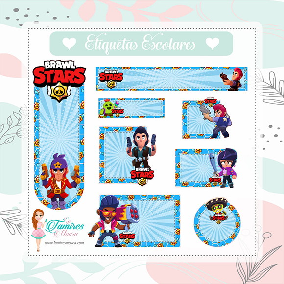 Arquivo Digital Etiqueta Escolar Brawl Star