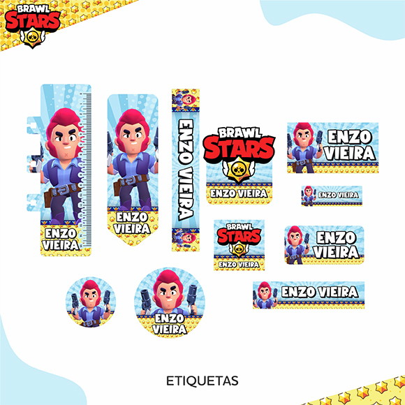 Arquivo Digital Etiqueta Escolar Brawl Star