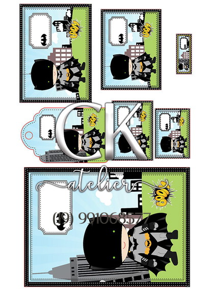 Arquivo Digital Etiqueta Escolar Batman