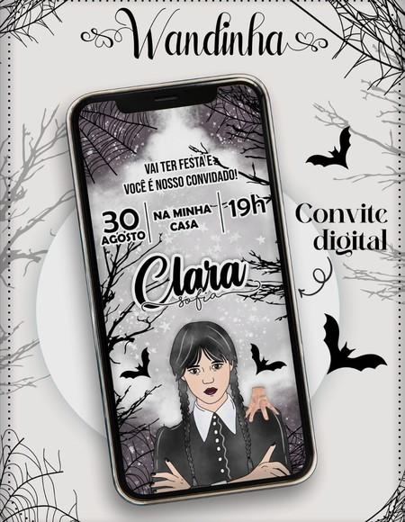 Convite Digital Wandinha